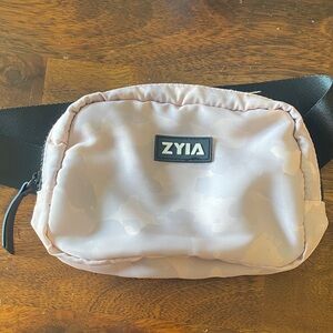 ZYIA Light Pink Belt Bag with Black Strap